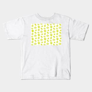 Graphic Nature Pattern in Yellow Kids T-Shirt